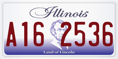 IL license plate A162536