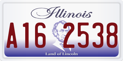 IL license plate A162538