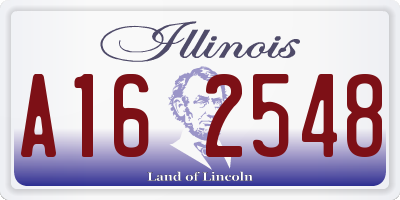 IL license plate A162548