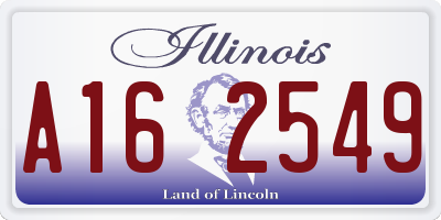 IL license plate A162549