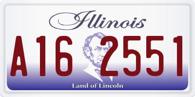 IL license plate A162551