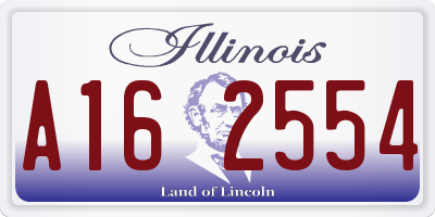 IL license plate A162554