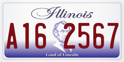 IL license plate A162567