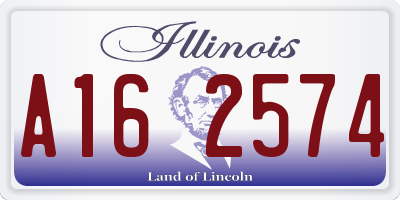 IL license plate A162574