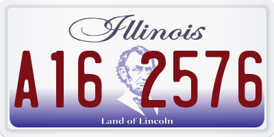 IL license plate A162576