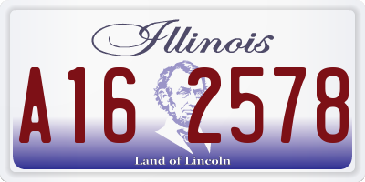 IL license plate A162578