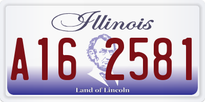 IL license plate A162581