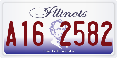 IL license plate A162582