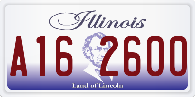 IL license plate A162600