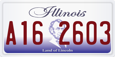 IL license plate A162603