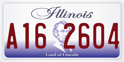 IL license plate A162604