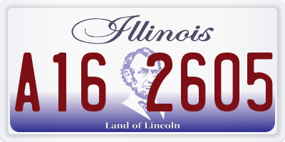 IL license plate A162605