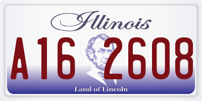 IL license plate A162608