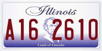 IL license plate A162610