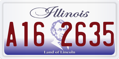 IL license plate A162635