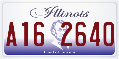IL license plate A162640
