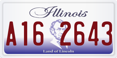 IL license plate A162643