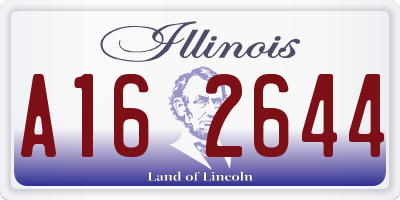 IL license plate A162644