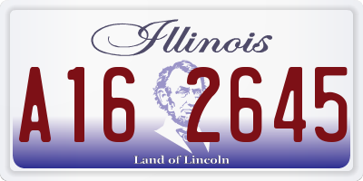 IL license plate A162645