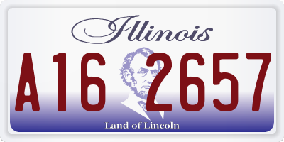 IL license plate A162657