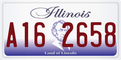 IL license plate A162658