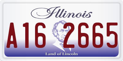IL license plate A162665
