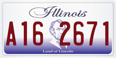 IL license plate A162671
