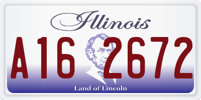 IL license plate A162672