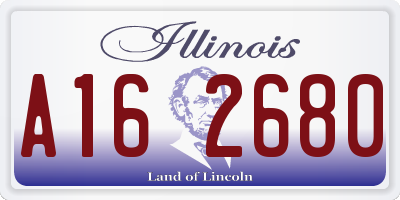 IL license plate A162680