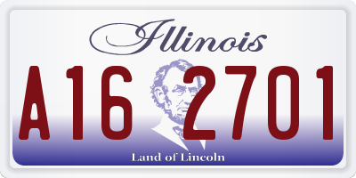 IL license plate A162701