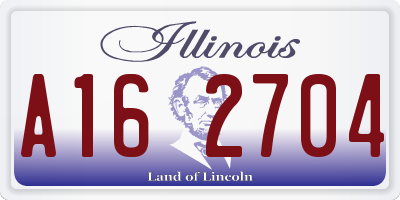 IL license plate A162704