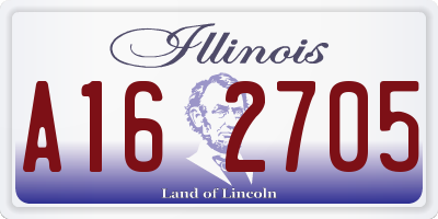 IL license plate A162705