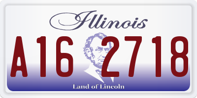 IL license plate A162718