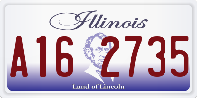 IL license plate A162735