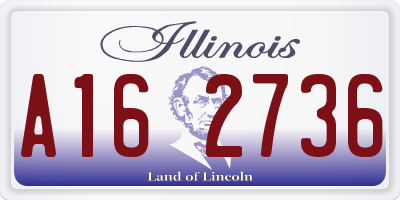 IL license plate A162736