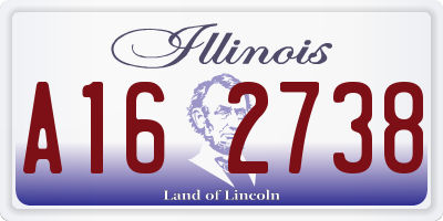 IL license plate A162738