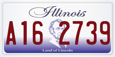 IL license plate A162739