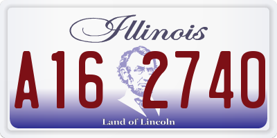 IL license plate A162740