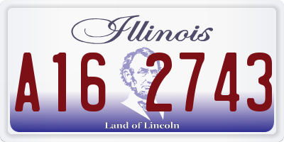 IL license plate A162743