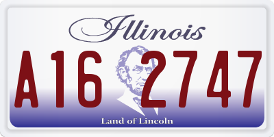 IL license plate A162747
