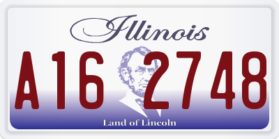 IL license plate A162748