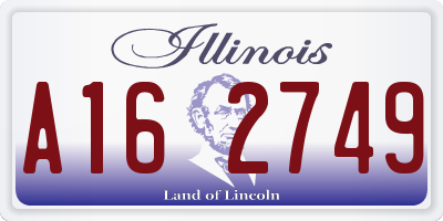 IL license plate A162749