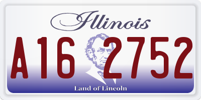 IL license plate A162752