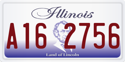 IL license plate A162756