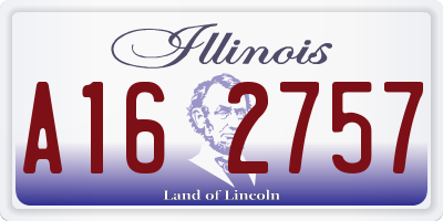 IL license plate A162757