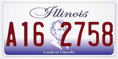 IL license plate A162758