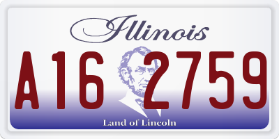 IL license plate A162759