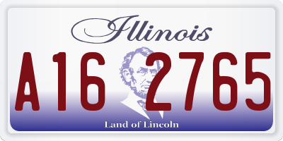 IL license plate A162765
