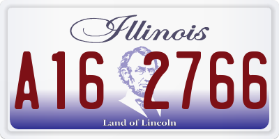 IL license plate A162766