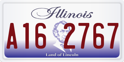 IL license plate A162767